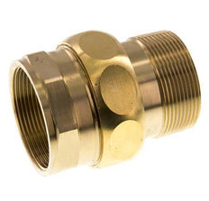 Rp 2'' x R 2'' F/M Brass Double Nipple 3-pieces with Conically sealing 16 Bar