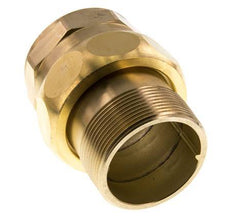 Rp 2'' x R 2'' F/M Messing Borstnippel 3-delig met Conische afdichting 16 Bar
