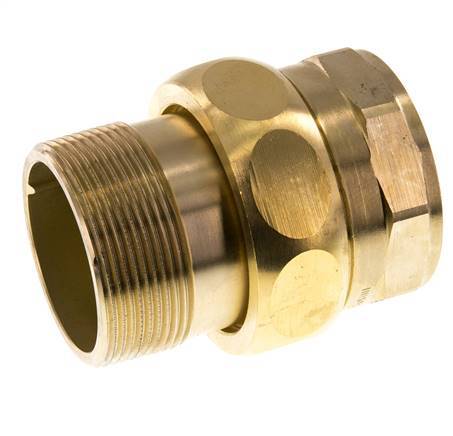 Rp 2'' x R 2'' F/M Messing Borstnippel 3-delig met Conische afdichting 16 Bar