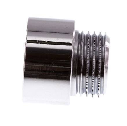 G 1/2'' F/M Chromium plated Brass Extension DIN 3523 - 15 mm [2 Pieces]