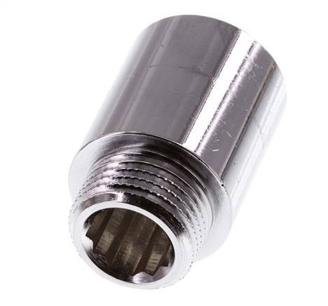 G 1/2'' F/M Verchroomd Messing Verlengstuk DIN 3523 - 30 mm