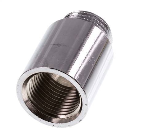 G 1/2'' F/M Verchroomd Messing Verlengstuk DIN 3523 - 30 mm