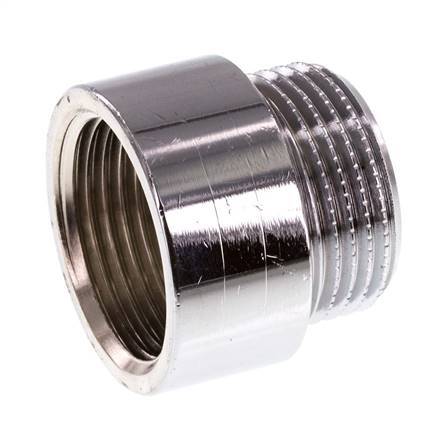 G 3/4'' F/M Verchroomd Messing Verlengstuk DIN 3523 - 15 mm