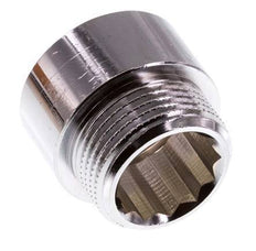 G 3/4'' F/M Verchroomd Messing Verlengstuk DIN 3523 - 15 mm