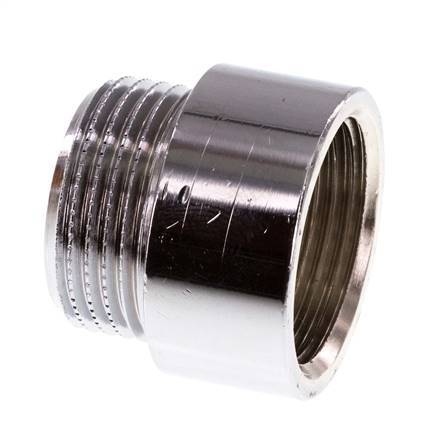 G 3/4'' F/M Verchroomd Messing Verlengstuk DIN 3523 - 15 mm