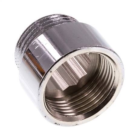 G 3/4'' F/M Verchroomd Messing Verlengstuk DIN 3523 - 15 mm