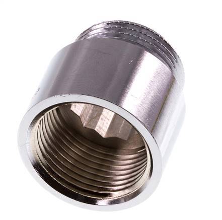 G 3/4'' F/M Verchroomd Messing Verlengstuk DIN 3523 - 20 mm
