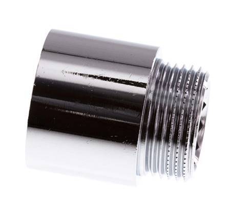 G 3/4'' F/M Verchroomd Messing Verlengstuk DIN 3523 - 25 mm