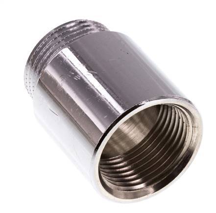 G 3/4'' F/M Verchroomd Messing Verlengstuk DIN 3523 - 30 mm
