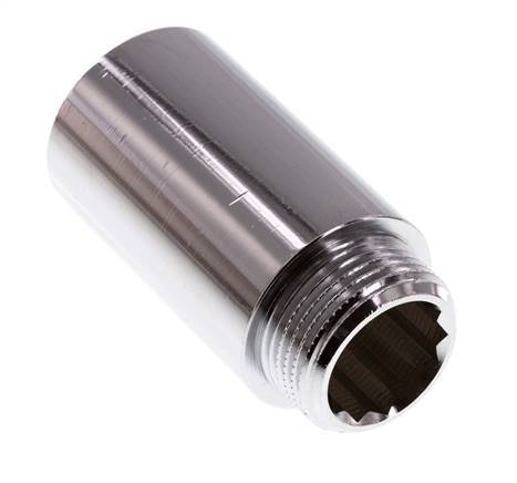 G 3/4'' F/M Verchroomd Messing Verlengstuk DIN 3523 - 50 mm