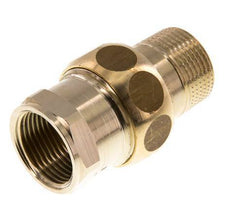 Rp 3/4'' x R 3/4'' F/M Messing Borstnippel 3-delig met Vlakke afdichting 16 Bar