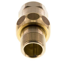Rp 3/4'' x R 3/4'' F/M Messing Borstnippel 3-delig met Vlakke afdichting 16 Bar