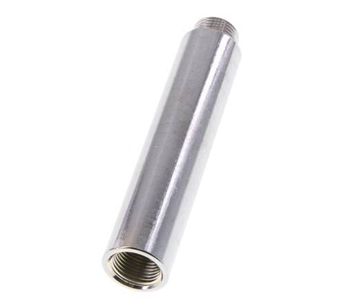 G 3/8'' F/M Verchroomd Messing Verlengstuk DIN 3523 - 100 mm