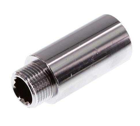 G 3/8'' F/M Verchroomd Messing Verlengstuk DIN 3523 - 40 mm
