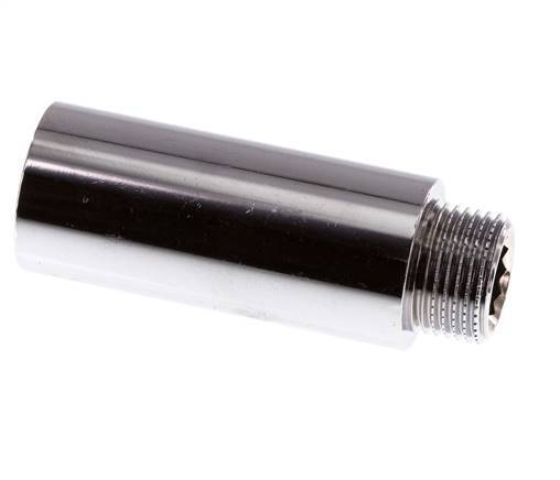 G 3/8'' F/M Verchroomd Messing Verlengstuk DIN 3523 - 50 mm