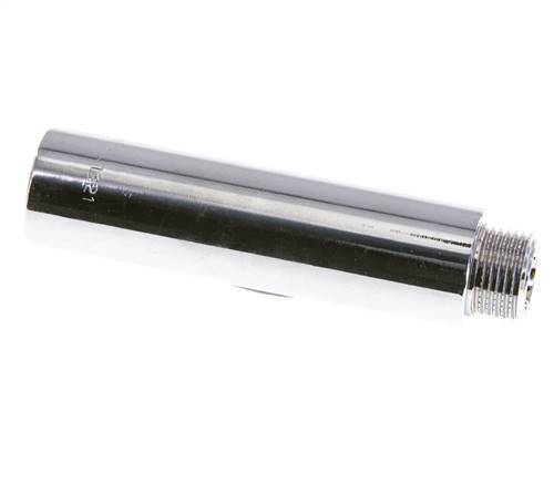 G 3/8'' F/M Verchroomd Messing Verlengstuk DIN 3523 - 80 mm