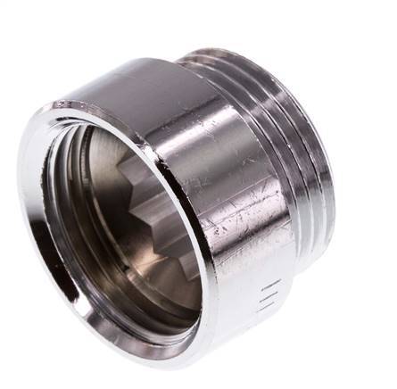 G 1'' F/M Chromium plated Brass Extension DIN 3523 - 15 mm