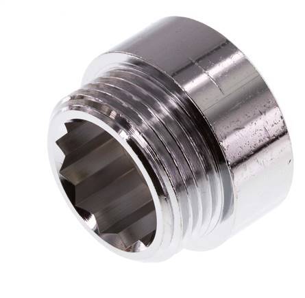 G 1'' F/M Verchroomd Messing Verlengstuk DIN 3523 - 15 mm