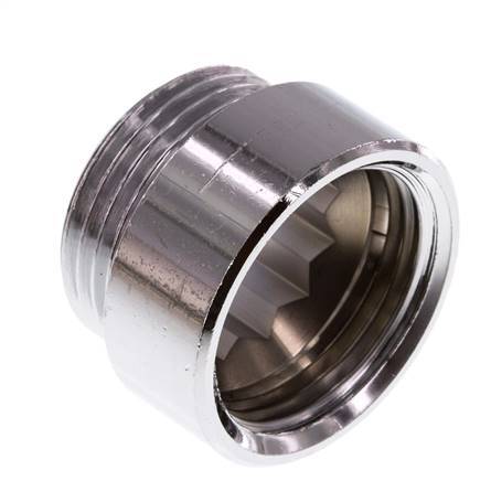 G 1'' F/M Verchroomd Messing Verlengstuk DIN 3523 - 15 mm
