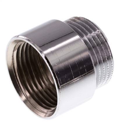 G 1'' F/M Verchroomd Messing Verlengstuk DIN 3523 - 20 mm
