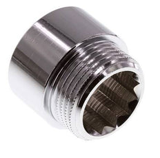 G 1'' F/M Verchroomd Messing Verlengstuk DIN 3523 - 20 mm