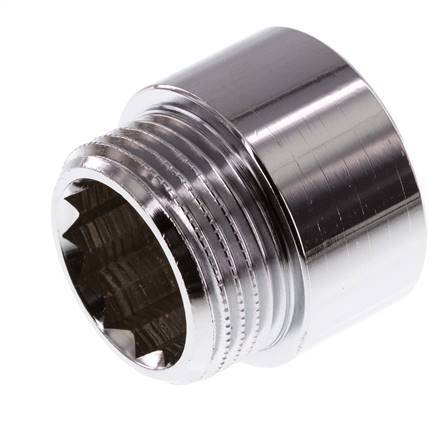 G 1'' F/M Verchroomd Messing Verlengstuk DIN 3523 - 20 mm