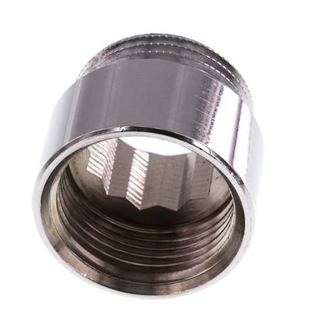 G 1'' F/M Verchroomd Messing Verlengstuk DIN 3523 - 20 mm