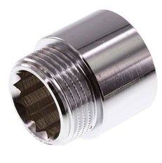 G 1'' F/M Verchroomd Messing Verlengstuk DIN 3523 - 25 mm