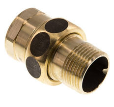 Rp 1'' x R 1'' F/M Messing Borstnippel 3-delig met Vlakke afdichting 16 Bar