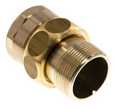 Rp 1 1/2'' x R 1 1/2'' F/M Messing Borstnippel 3-delig met Vlakke afdichting 16 Bar