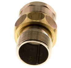 Rp 1 1/2'' x R 1 1/2'' F/M Messing Borstnippel 3-delig met Vlakke afdichting 16 Bar