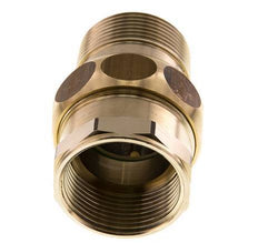 Rp 1 1/4'' x R 1 1/4'' F/M Messing Borstnippel 3-delig met Vlakke afdichting 16 Bar