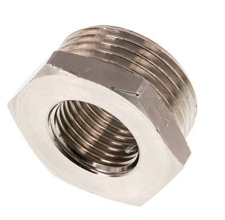 G 1/2'' x G 1'' F/M Nickel plated Brass Reducing Ring 16 Bar [2 Pieces]