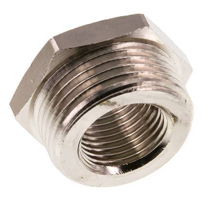 G 1/2'' x G 1'' F/M Nickel plated Brass Reducing Ring 16 Bar [2 Pieces]