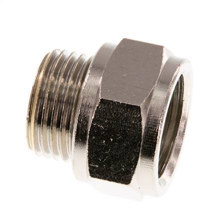 G 1/2'' F/M Vernikkeld Messing Verlengstuk 16 Bar - 16 mm [2 Stuks]