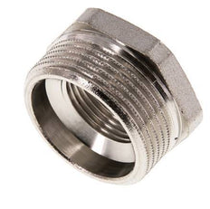 G 3/4'' x G 1 1/4'' F/M Vernikkeld Messing Verloopring 16 Bar