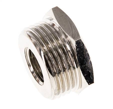 G 3/8'' x G 1'' F/M Vernikkeld Messing Verloopring 16 Bar