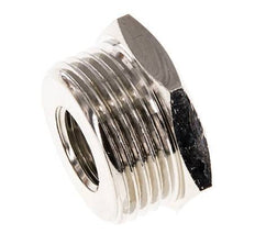 G 3/8'' x G 1'' F/M Vernikkeld Messing Verloopring 16 Bar