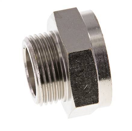 G 1'' x G 3/4'' F/M Vernikkeld Messing Verloopring 16 Bar