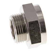 G 1'' x G 3/4'' F/M Vernikkeld Messing Verloopring 16 Bar