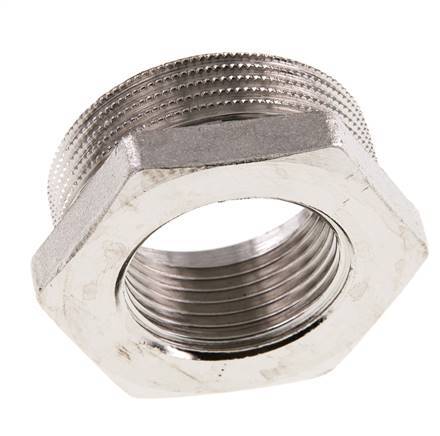 G 1'' x G 1 1/2'' F/M Vernikkeld Messing Verloopring 16 Bar