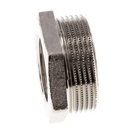 G 1'' x G 1 1/2'' F/M Vernikkeld Messing Verloopring 16 Bar