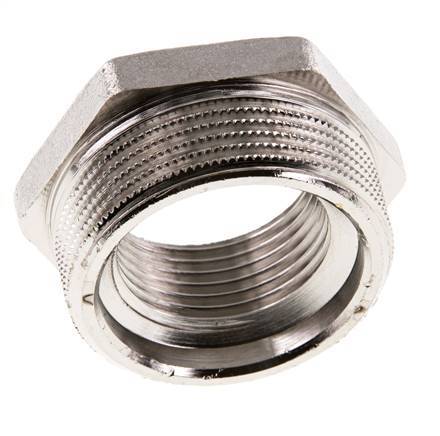 G 1'' x G 1 1/2'' F/M Vernikkeld Messing Verloopring 16 Bar