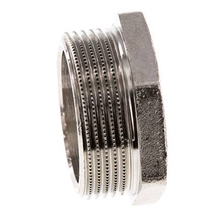 G 1'' x G 1 1/2'' F/M Vernikkeld Messing Verloopring 16 Bar
