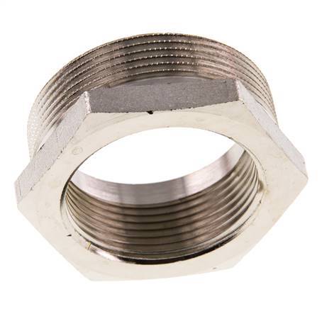 G 1 1/2'' x G 2'' F/M Vernikkeld Messing Verloopring 16 Bar