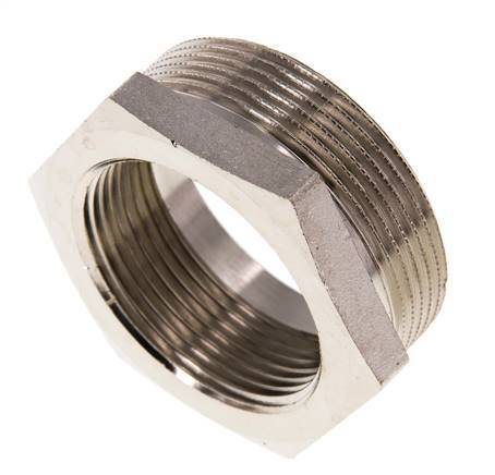 G 1 1/2'' x G 2'' F/M Vernikkeld Messing Verloopring 16 Bar