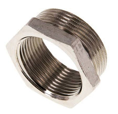G 1 1/4'' x G 1 1/2'' F/M Vernikkeld Messing Verloopring 16 Bar