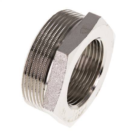 G 1 1/4'' x G 2'' F/M Vernikkeld Messing Verloopring 16 Bar
