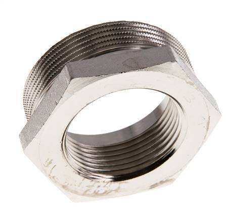 G 1 1/4'' x G 2'' F/M Vernikkeld Messing Verloopring 16 Bar