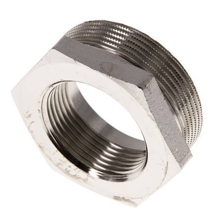 G 1 1/4'' x G 2'' F/M Vernikkeld Messing Verloopring 16 Bar
